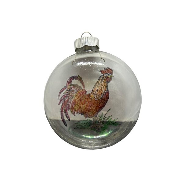 Hand-made Hand Painted Christmas Ornament - chicken bird Rhode island red roost - Picture 2 of 6